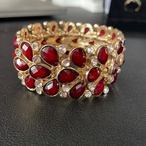 Red Rhinestone stretch bracelet.